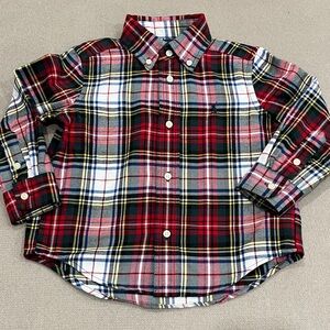 Polo by Ralph Lauren Kids Flannel Plaid Shirt - Red, Blue, White